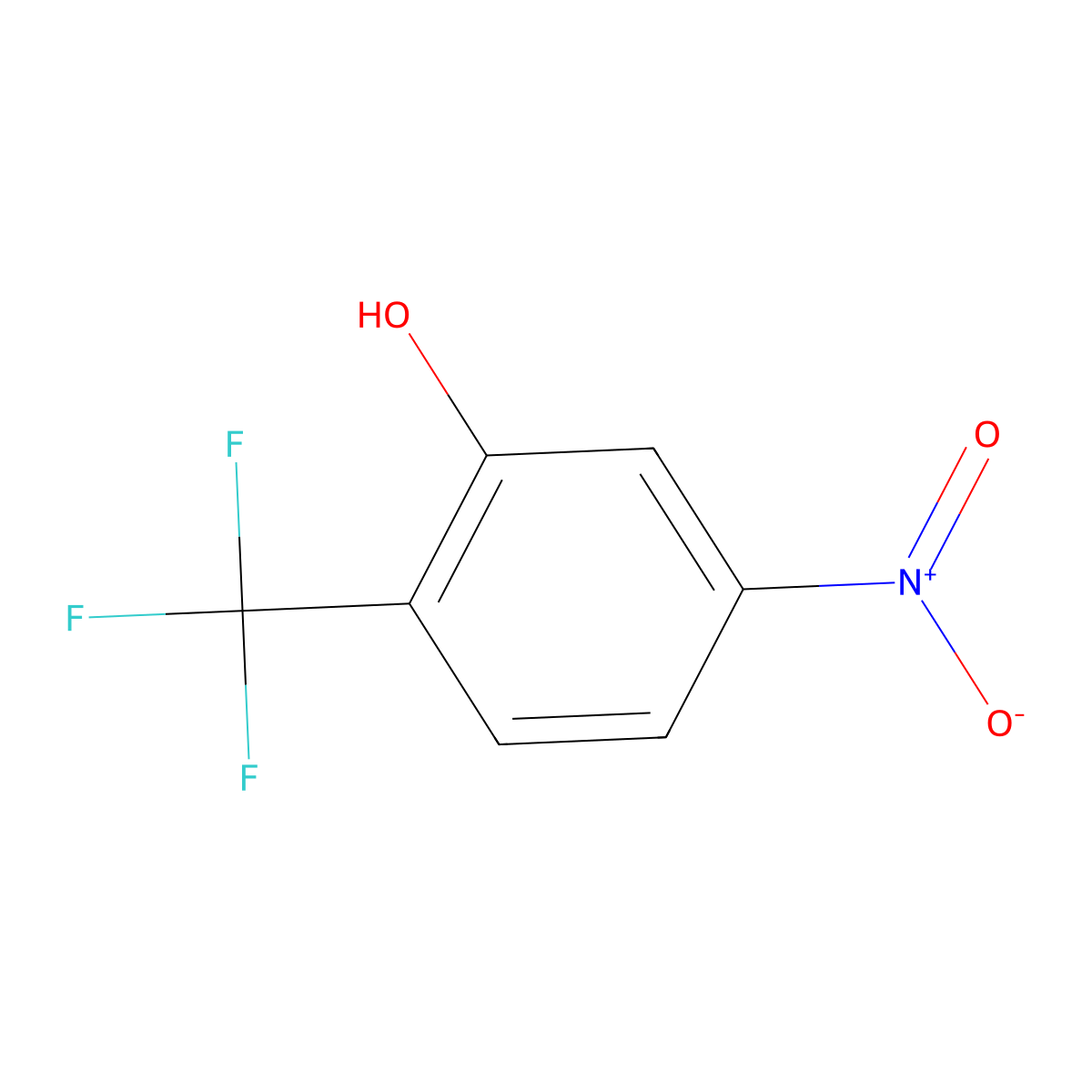 5-Nitro-2-(trifluoromethyl)phenol molecular structure, CAS 612498-85-8
