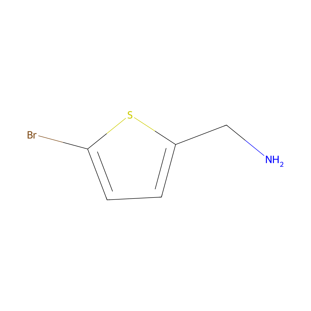 (5-Bromothiophen-2-yl)methanamine molecular structure, CAS 612499-04-4