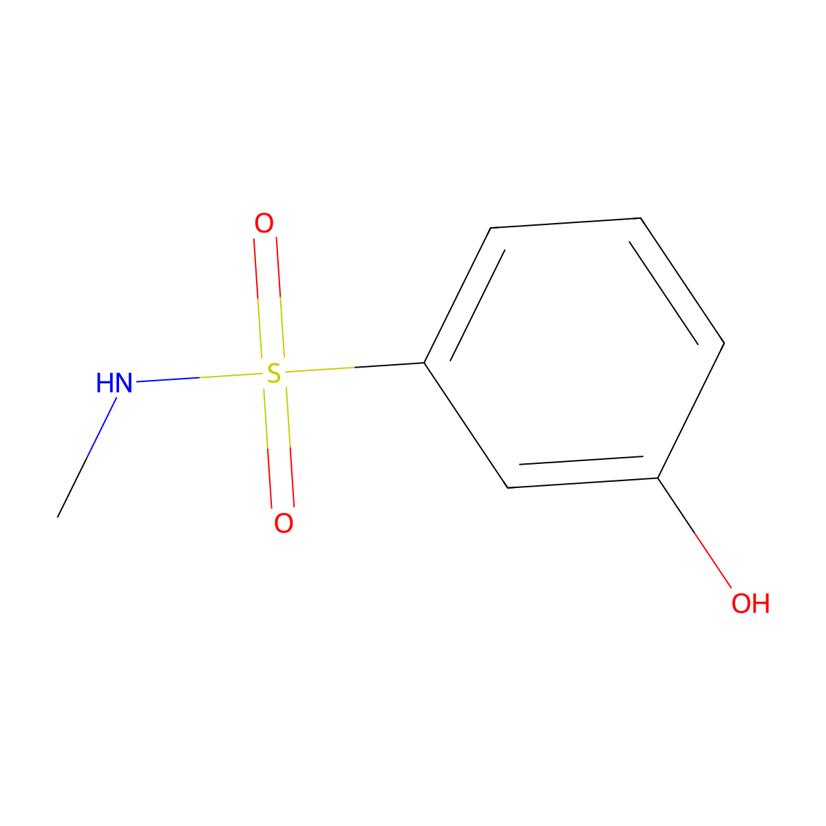 3-hydroxy-N-methylbenzenesulfonamide molecular structure, CAS 612499-25-9