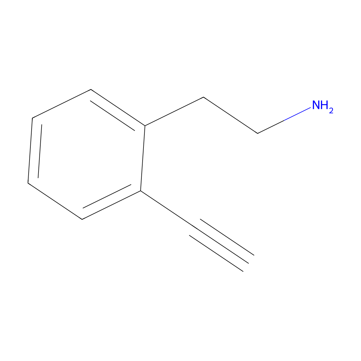 2-(2-Ethynylphenyl)ethan-1-amine molecular structure, CAS 612499-53-3