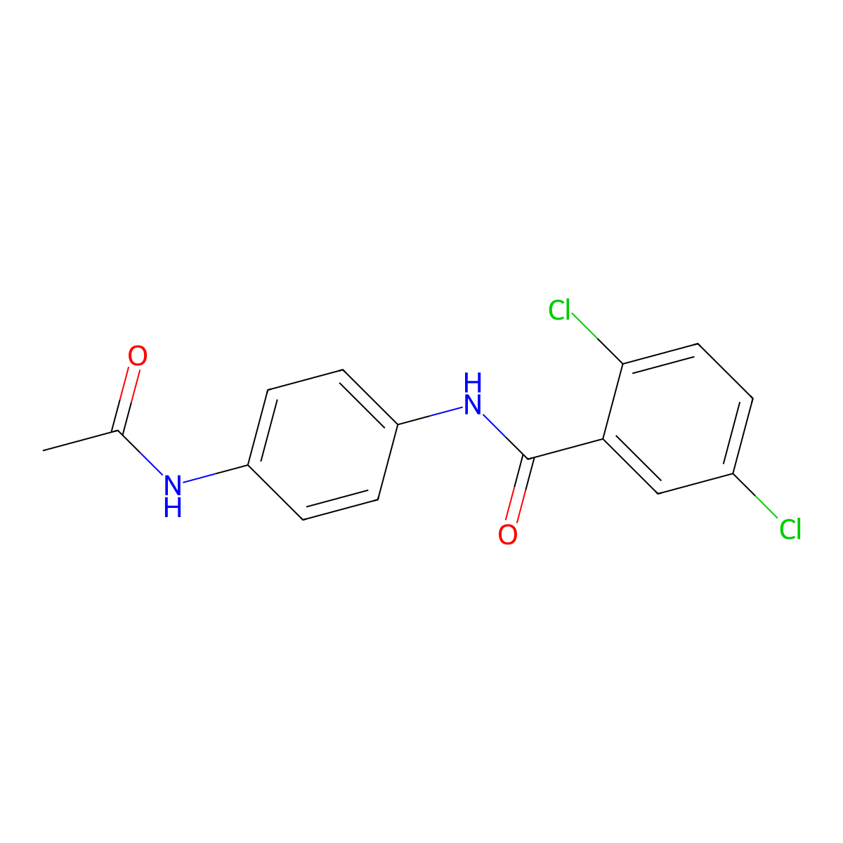 N-[4-(acetylamino)phenyl]-2,5-dichlorobenzamide molecular structure, CAS 6125-84-4