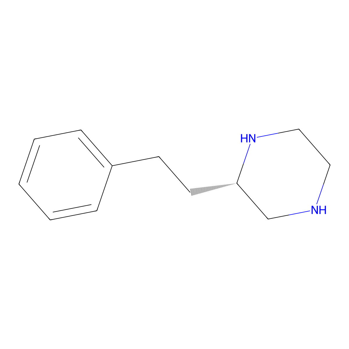 (S)-2-Phenethylpiperazine molecular structure, CAS 612502-28-0