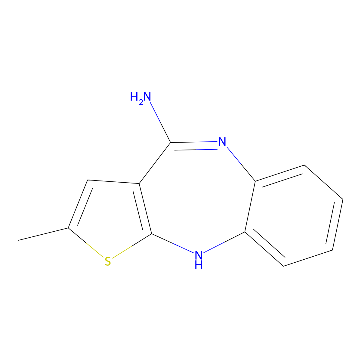 Olanzamine molecular structure, CAS 612503-08-9