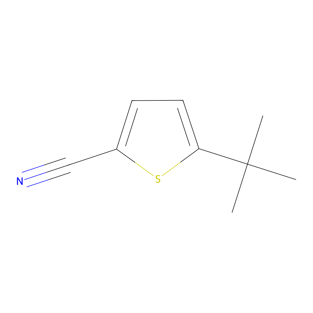 5-tert-Butyl-thiophene-2-carbonitrile molecular structure, CAS 612504-43-5