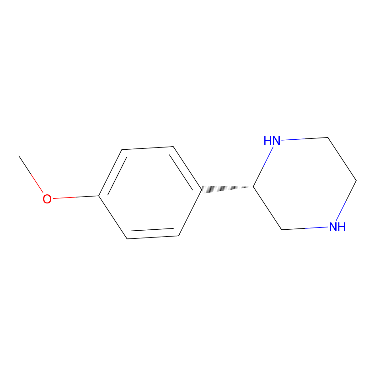 (S)-2-(4-Methoxy-phenyl)-piperazine molecular structure, CAS 612507-27-4