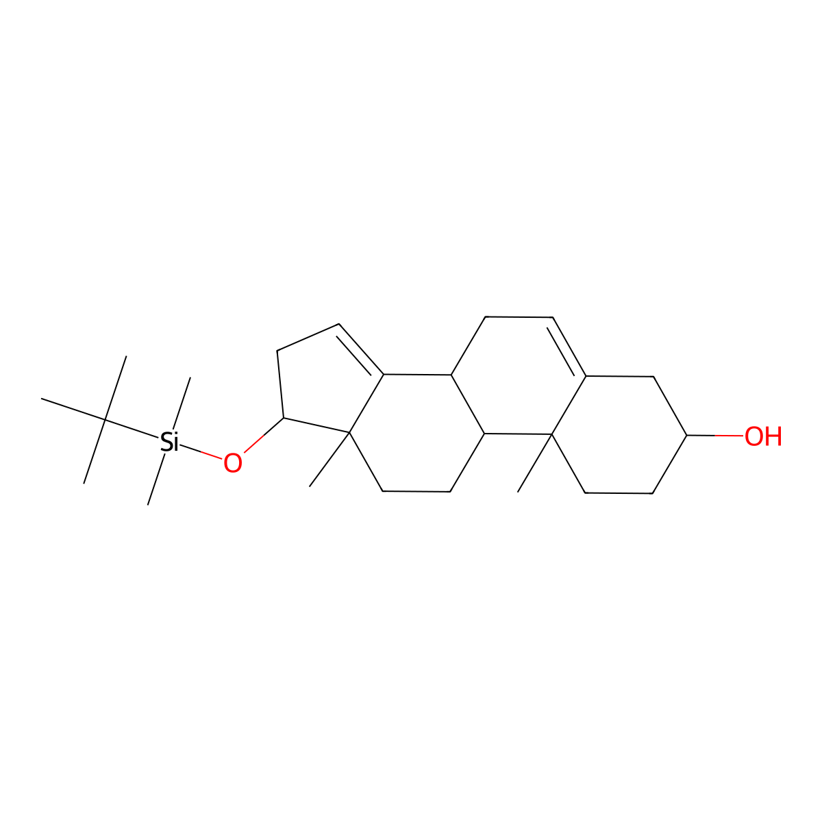 17-O-tert-Butyldimethylsilyl 5,14-Androstadiene-3b,17b-diol molecular structure, CAS 61252-32-2