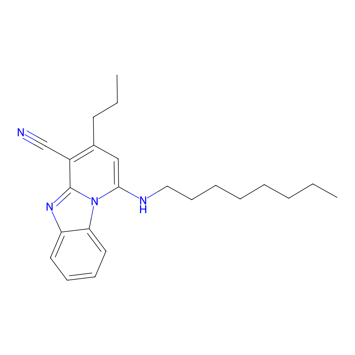1-(Octylamino)-3-propylpyrido[1,2-a]benzimidazole-4-carbonitrile molecular structure, CAS 612523-10-1