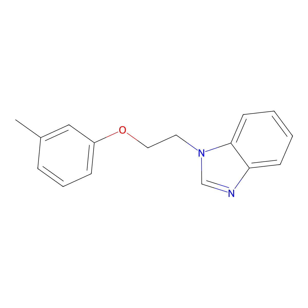1-[2-(3-methylphenoxy)ethyl]-1H-benzimidazole molecular structure, CAS 612524-33-1
