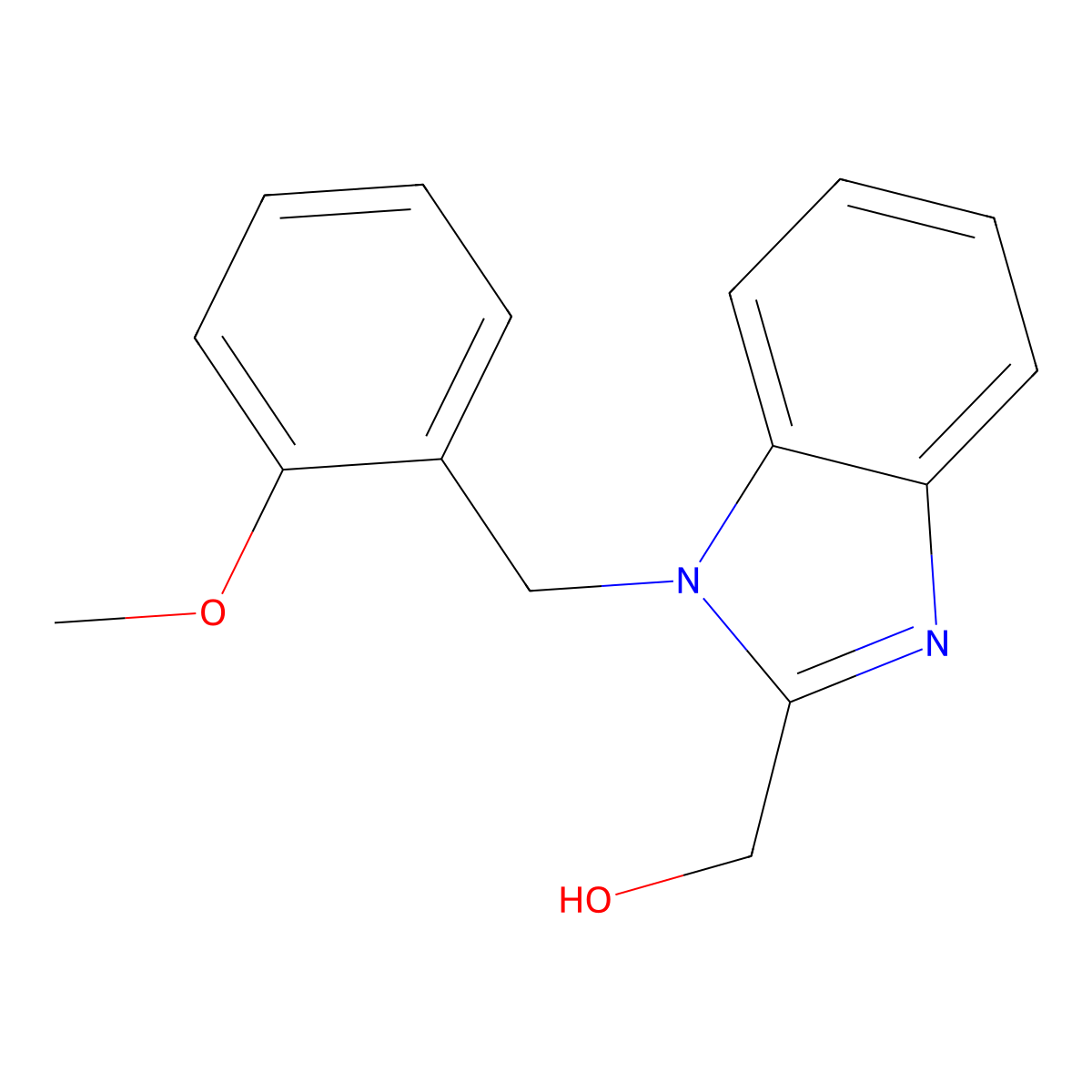 [1-[(2-Methoxyphenyl)methyl]benzimidazol-2-yl]methanol molecular structure, CAS 612524-58-0
