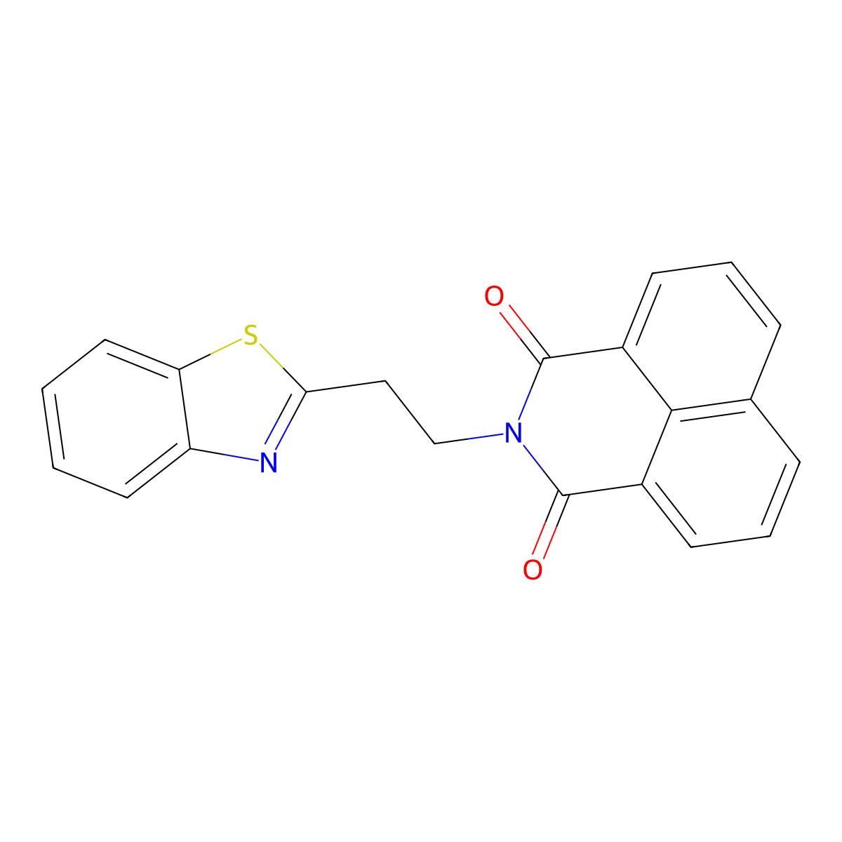 2-[2-(1,3-Benzothiazol-2-yl)ethyl]benzo[de]isoquinoline-1,3-dione molecular structure, CAS 612525-39-0