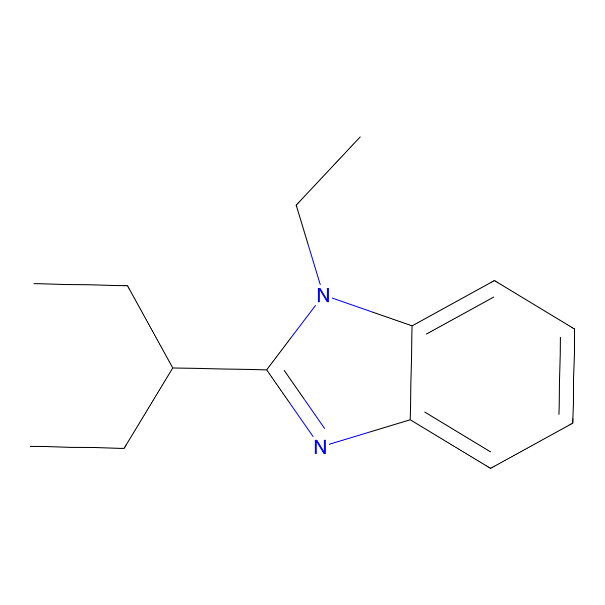1-Ethyl-2-(pentan-3-yl)-1H-benzo[d]imidazole molecular structure, CAS 612525-98-1