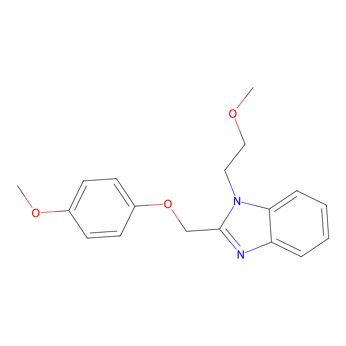 1-(2-Methoxyethyl)-2-[(4-methoxyphenoxy)methyl]benzimidazole molecular structure, CAS 612527-23-8