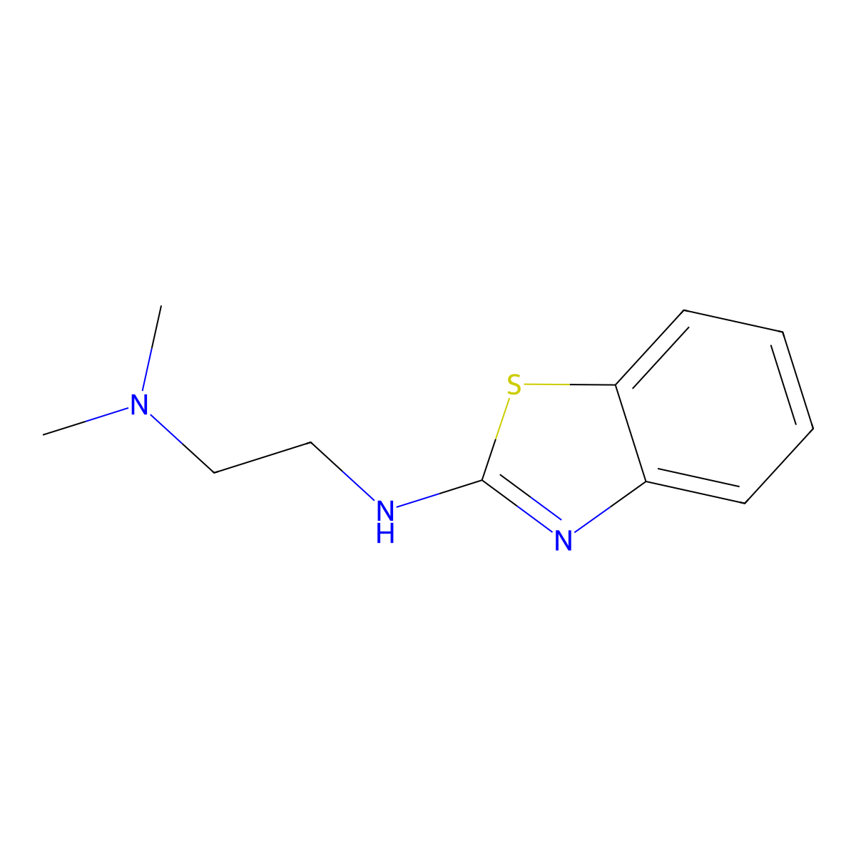 N1-(Benzo[d]thiazol-2-yl)-N2,N2-dimethylethane-1,2-diamine molecular structure, CAS 612527-76-1