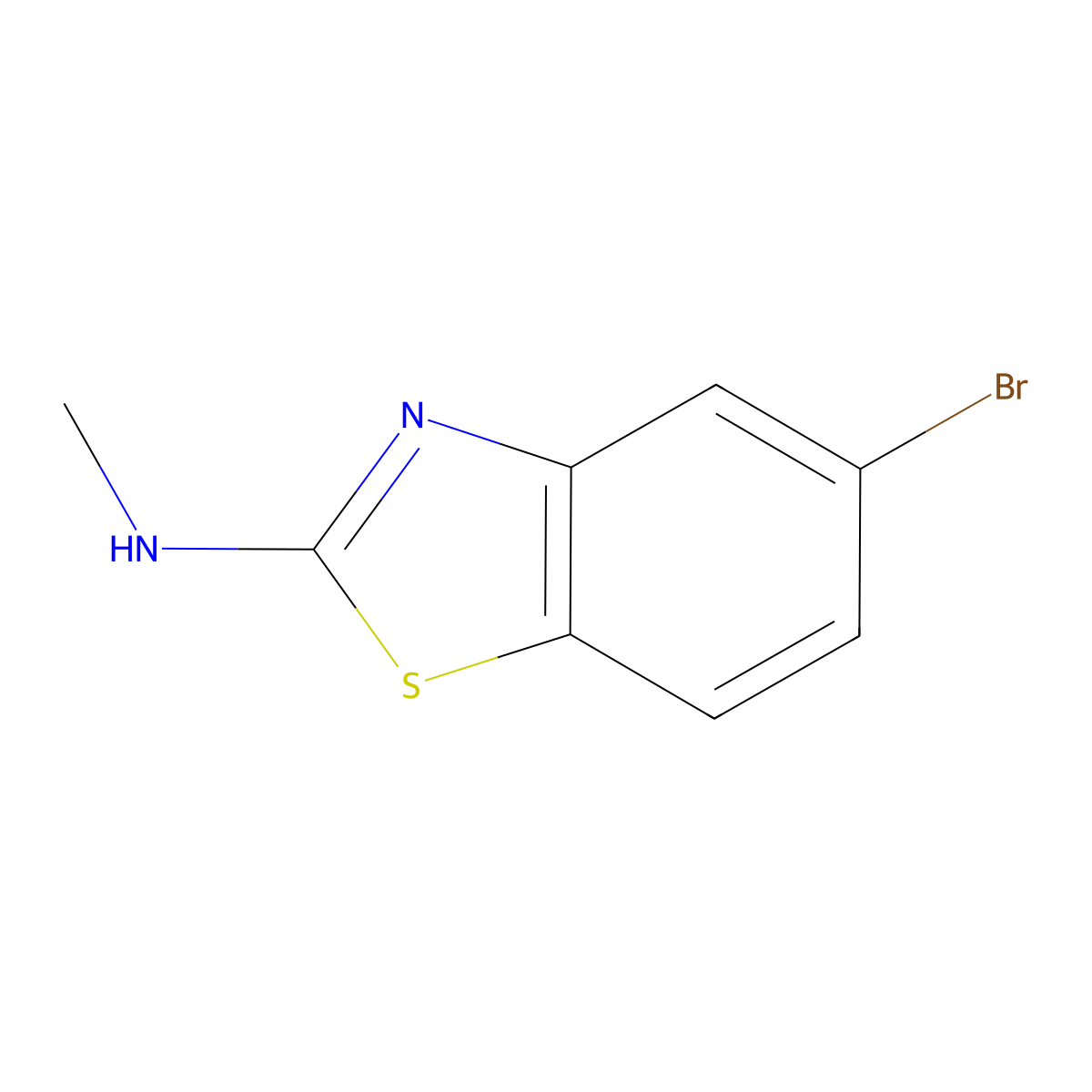 5-bromo-N-methyl-1,3-benzothiazol-2-amine molecular structure, CAS 612527-78-3