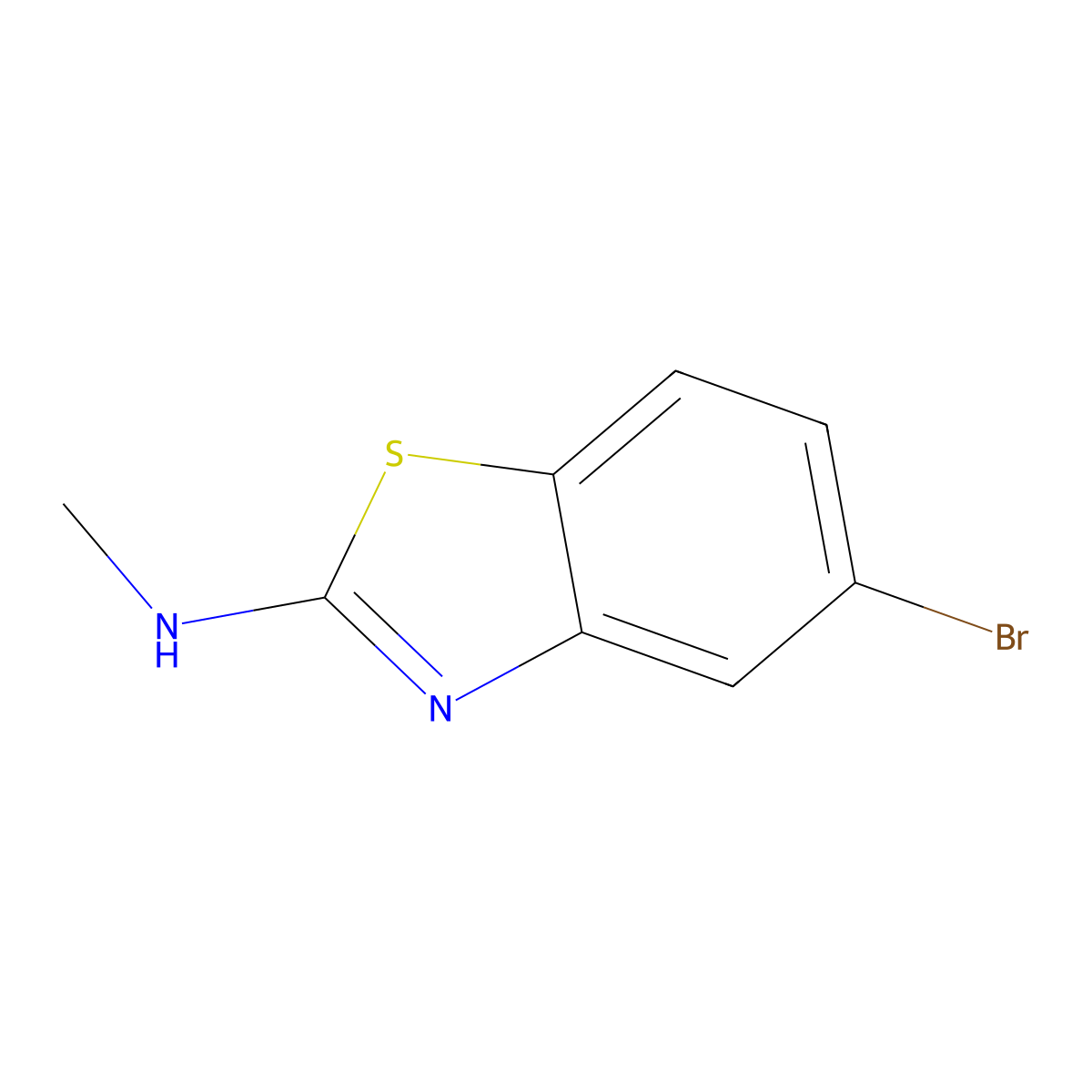5-bromo-N-methyl-1,3-benzothiazol-2-amine molecular structure, CAS 612527-78-3