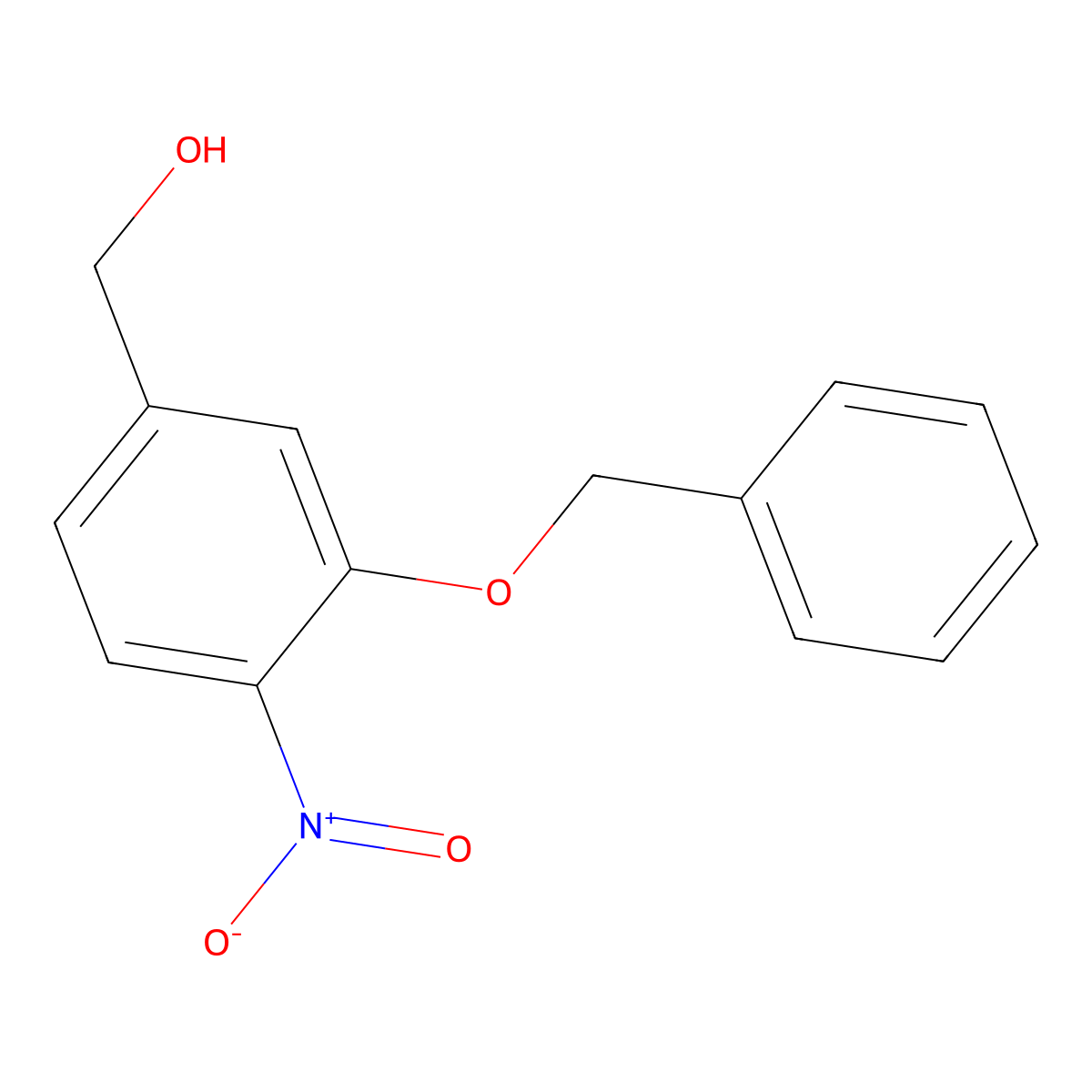 3-Benzyloxy-4-nitro-benzyl alcohol molecular structure, CAS 612531-48-3