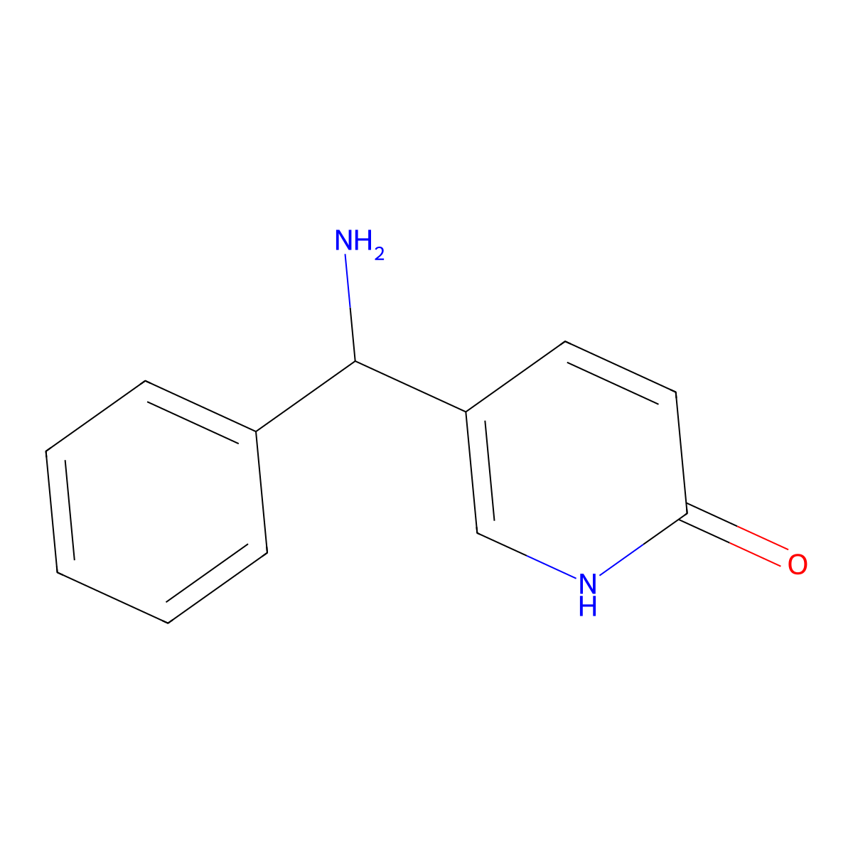 5-(Amino(phenyl)methyl)pyridin-2(1H)-one molecular structure, CAS 612532-05-5