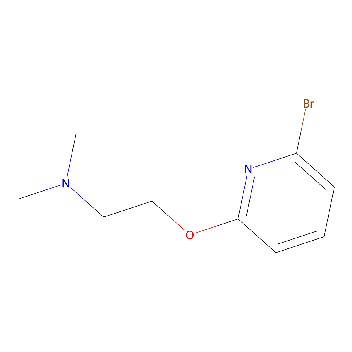 2-(6-Bromopyridin-2-yloxy)-N,N-dimethylethan-amine molecular structure, CAS 612532-43-1