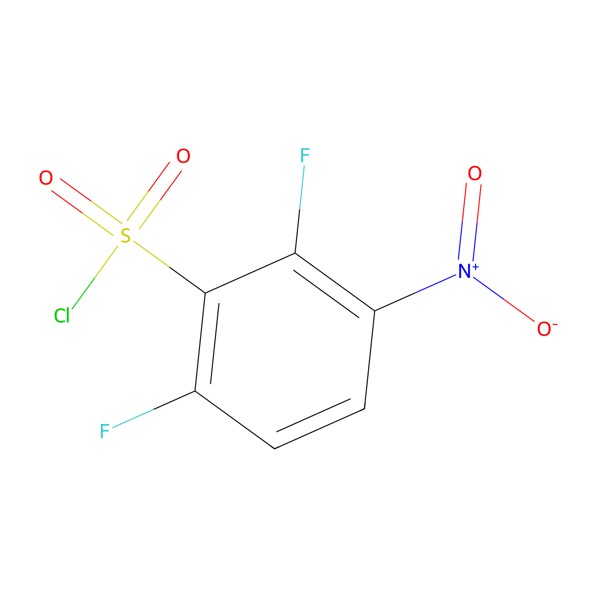 Benzenesulfonyl chloride, 2,6-difluoro-3-nitro- molecular structure, CAS 612541-20-5