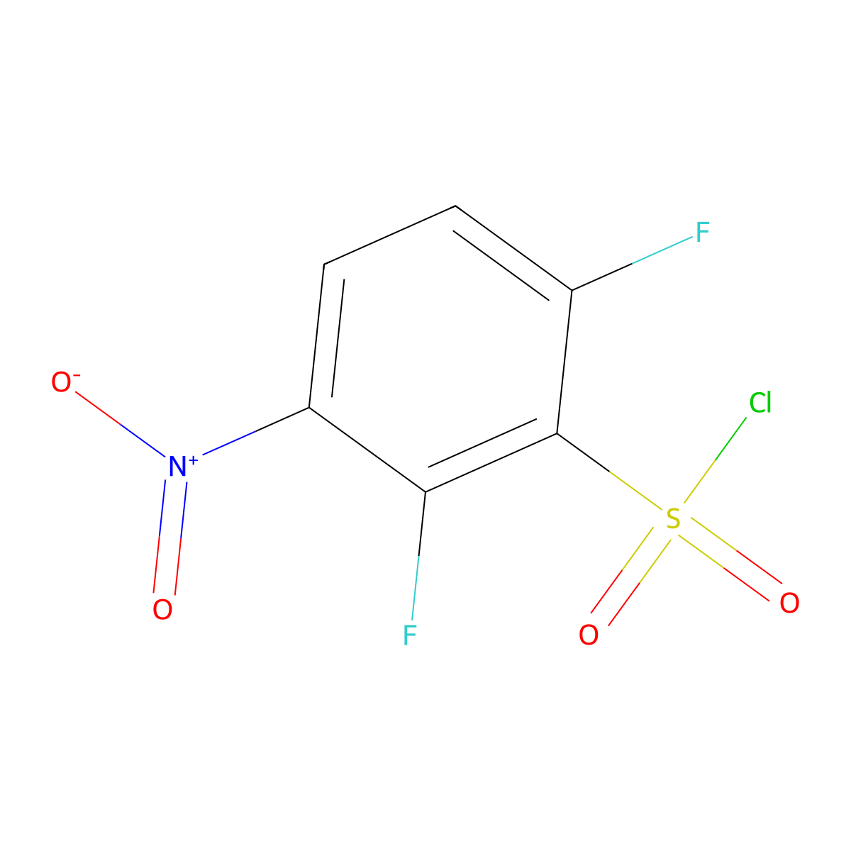 Benzenesulfonyl chloride, 2,6-difluoro-3-nitro- molecular structure, CAS 612541-20-5
