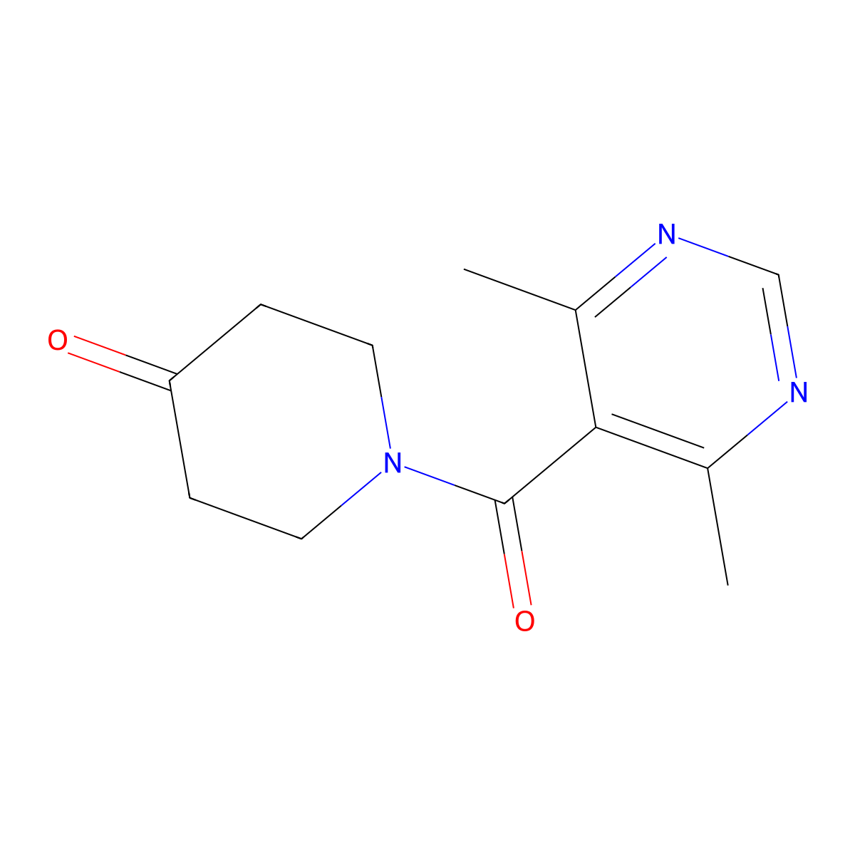 1-(4,6-Dimethylpyrimidine-5-carbonyl)piperidin-4-one molecular structure, CAS 612543-01-8