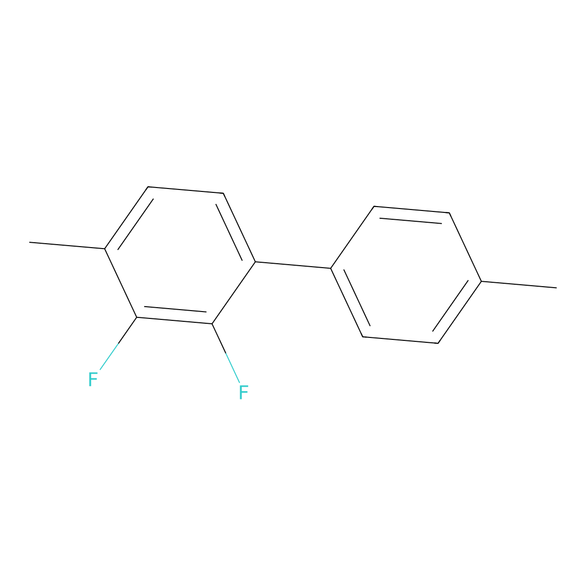 2,3-Difluoro-4,4'-dimethyl-1,1'-biphenyl molecular structure, CAS 612543-66-5