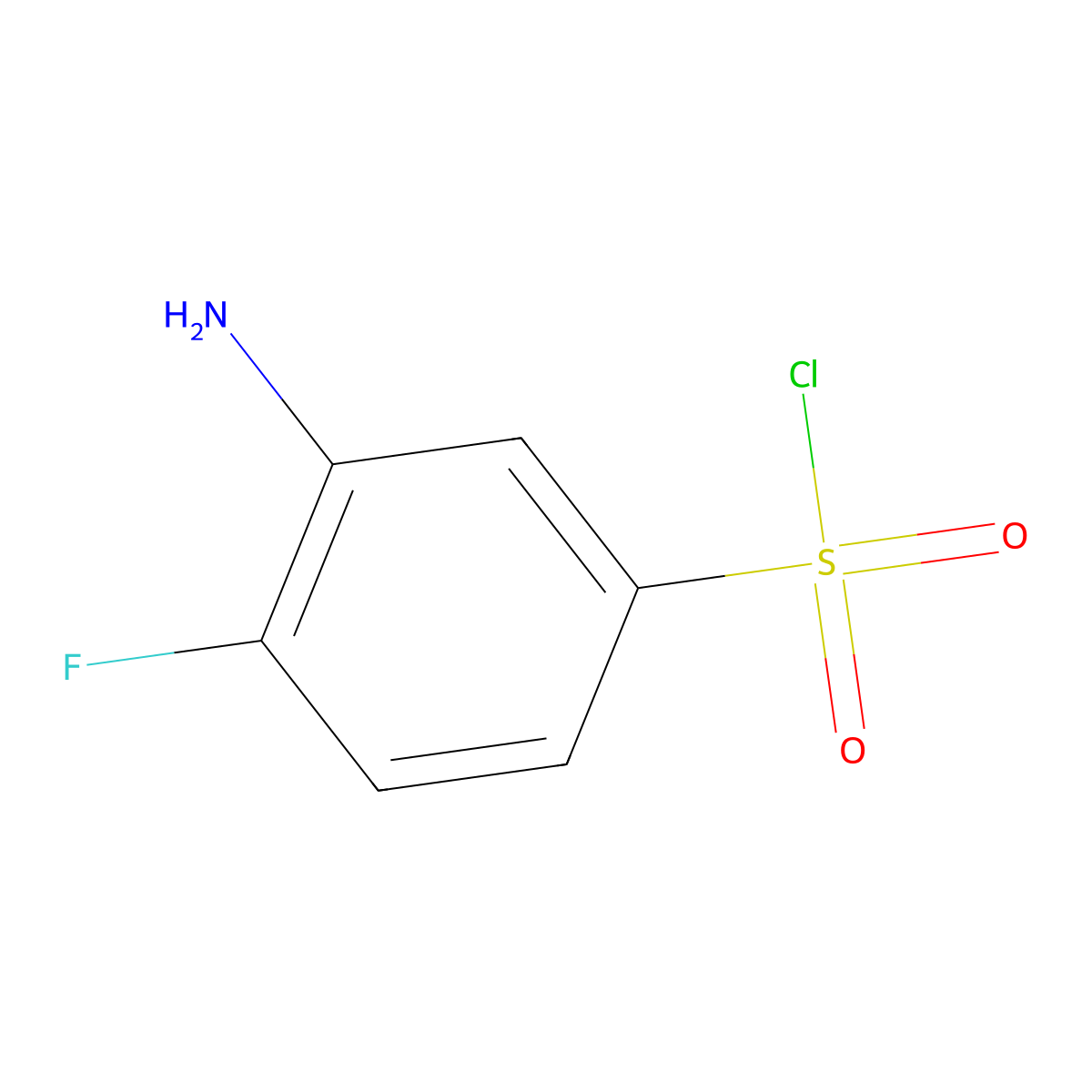 3-Amino-4-fluorobenzenesulfonyl chloride molecular structure, CAS 612548-20-6