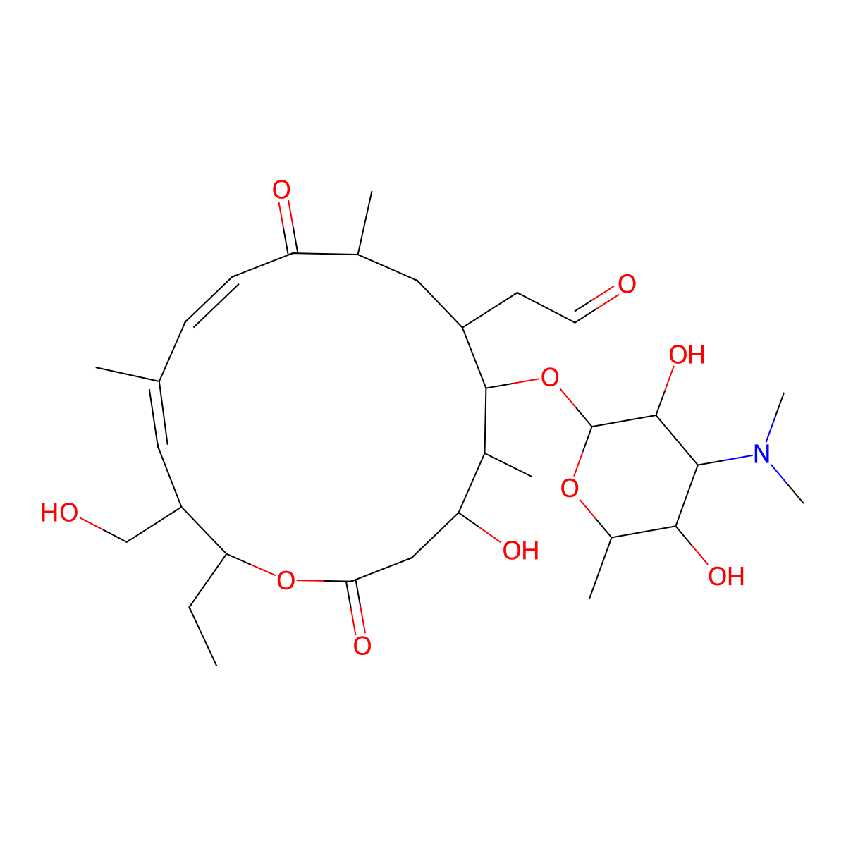 Mycaminosyltylonolide molecular structure, CAS 61257-02-1