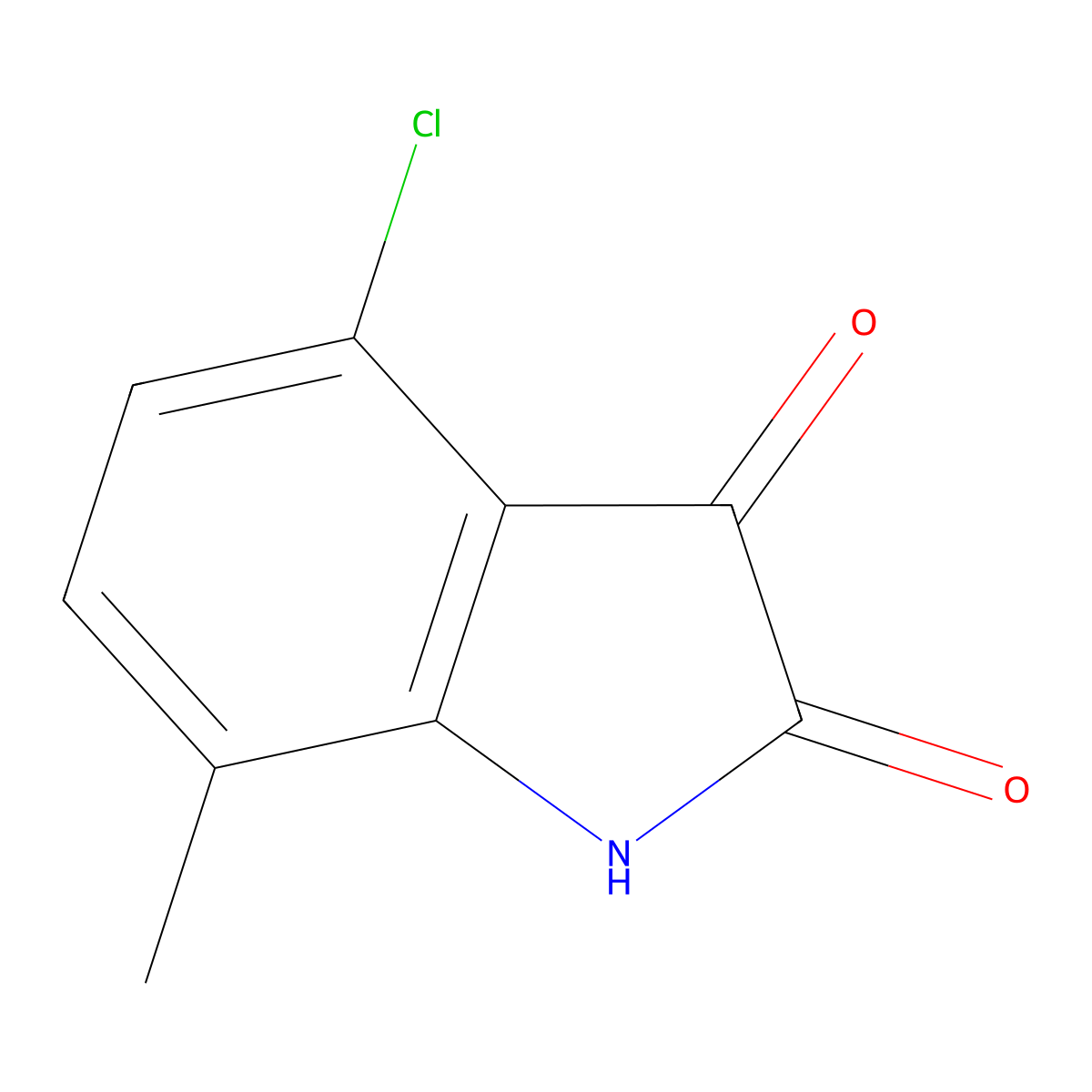 4-Chloro-7-methyl isatin molecular structure, CAS 61258-72-8
