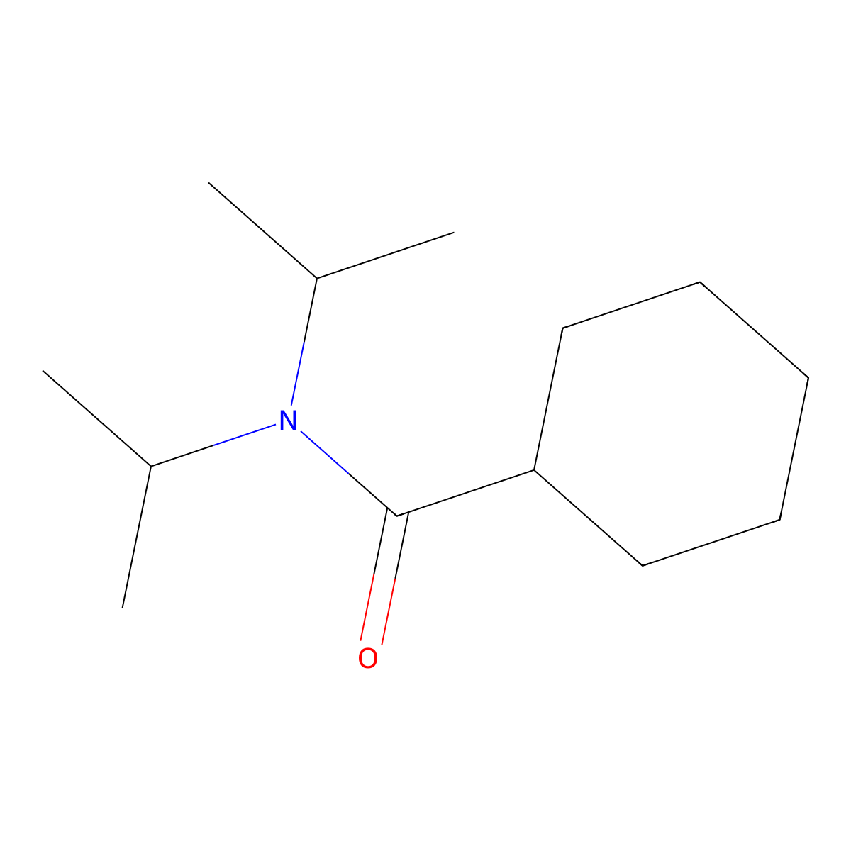 Cyclohexanecarboxamide, N,N-bis(1-methylethyl)- molecular structure, CAS 61259-25-4