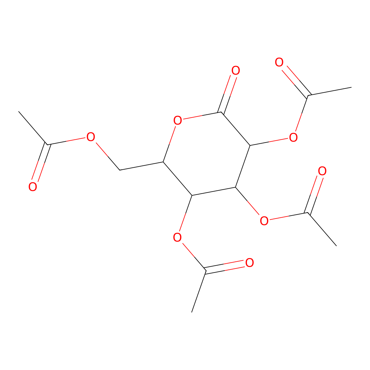 (3,4,5-Triacetyloxy-6-oxooxan-2-yl)methyl acetate molecular structure, CAS 61259-48-1