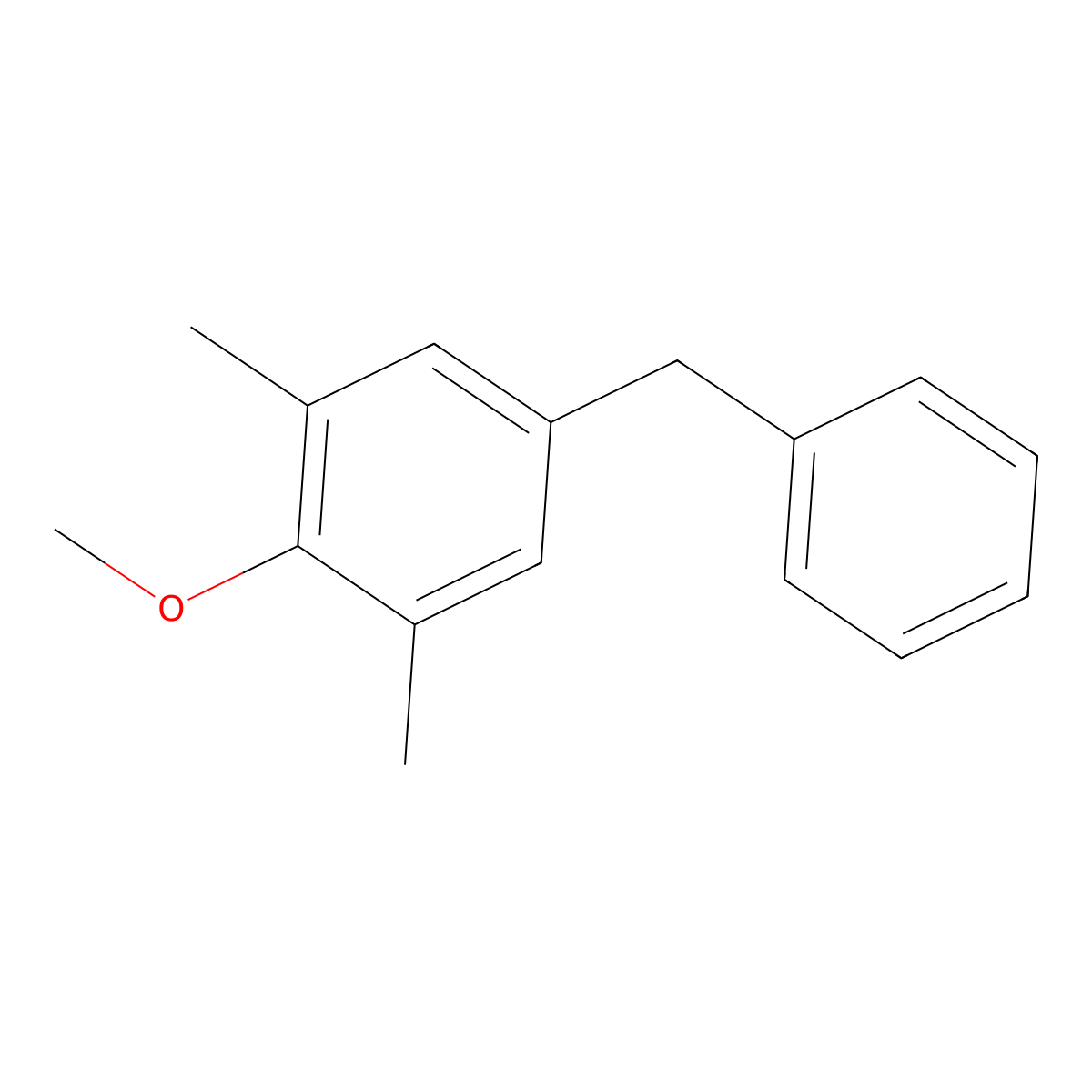 5-Benzyl-2-methoxy-1,3-dimethylbenzene molecular structure, CAS 61259-78-7