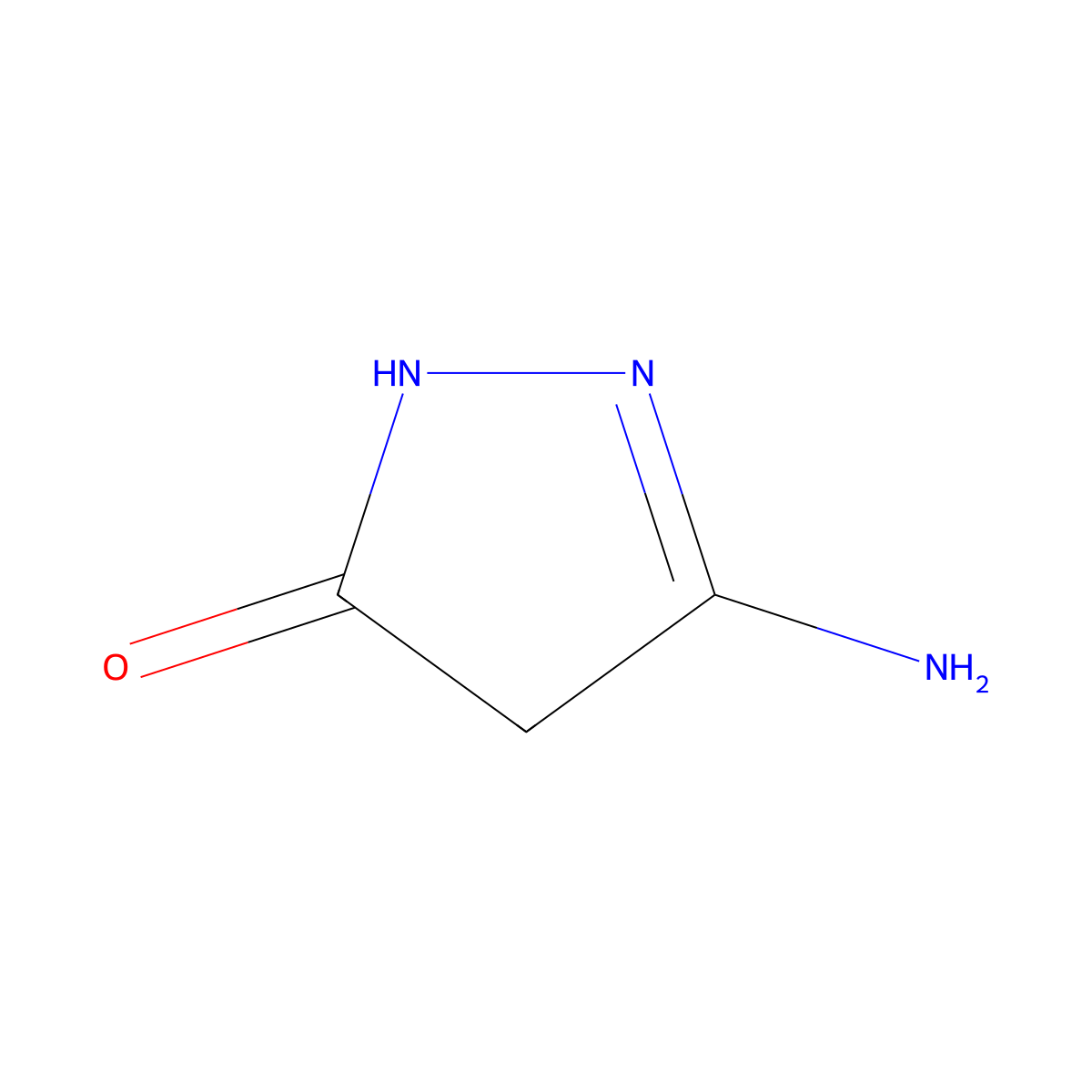5-amino-2,4-dihydro-3H-pyrazol-3-one molecular structure, CAS 6126-22-3