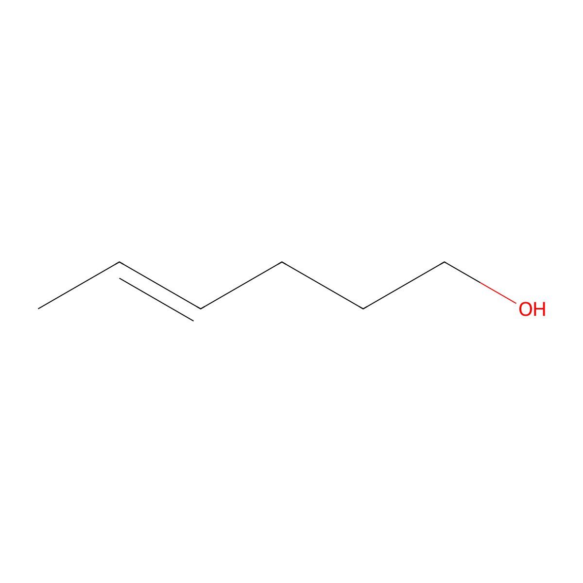 (E)-4-Hexen-1-ol molecular structure, CAS 6126-50-7