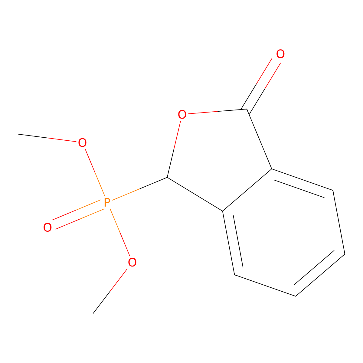 Dimethyl (3-oxo-1,3-dihydro-2-benzofuran-1-yl)phosphonate molecular structure, CAS 61260-15-9