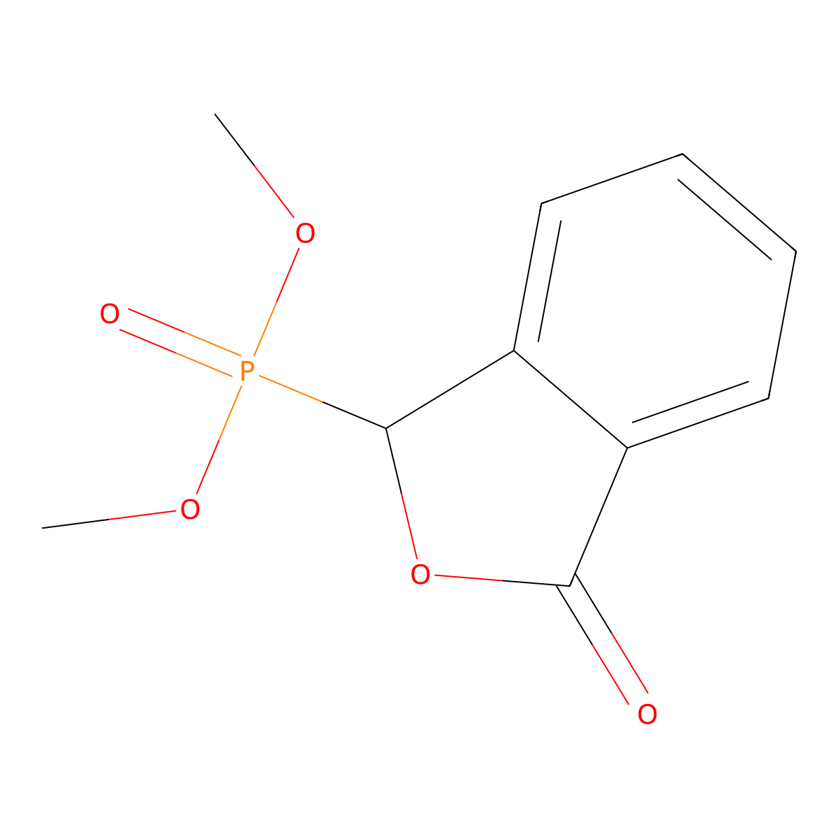Dimethyl (3-oxo-1,3-dihydro-2-benzofuran-1-yl)phosphonate molecular structure, CAS 61260-15-9