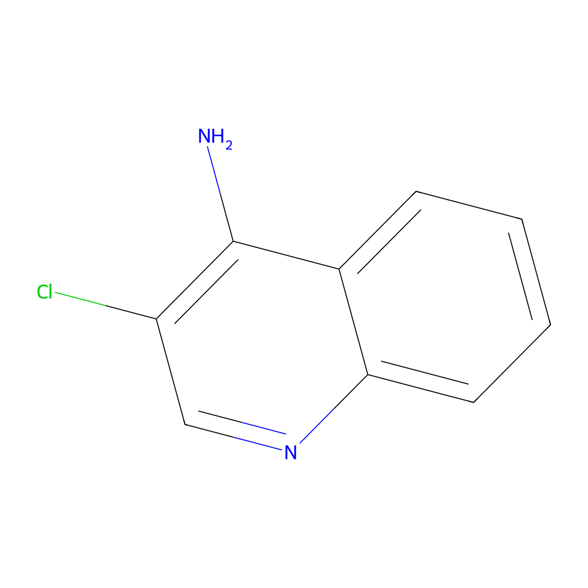 3-Chloroquinolin-4-amine molecular structure, CAS 61260-22-8