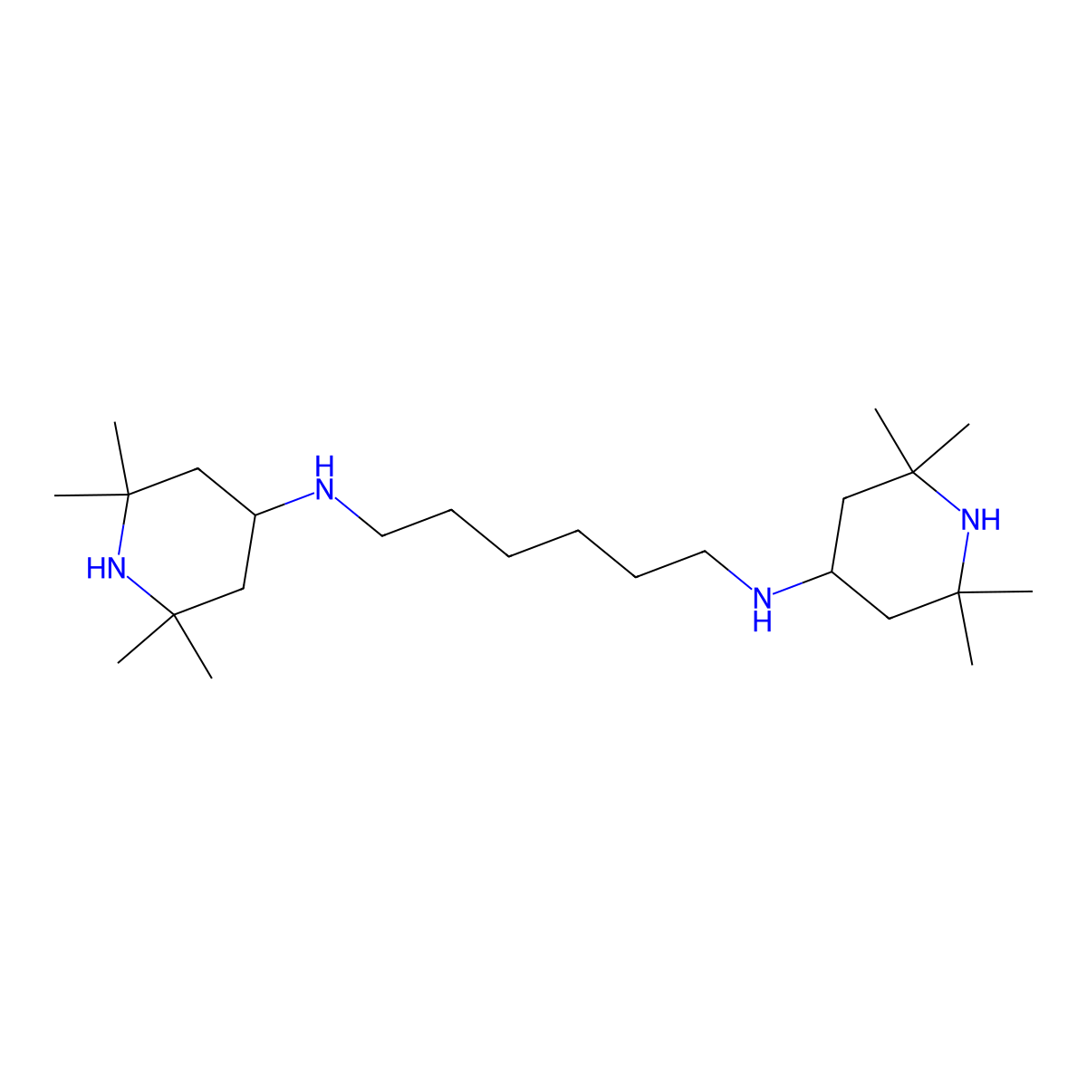 1,6-Bis(2,2,6,6-tetramethyl-4-piperidylamino)hexane molecular structure, CAS 61260-55-7