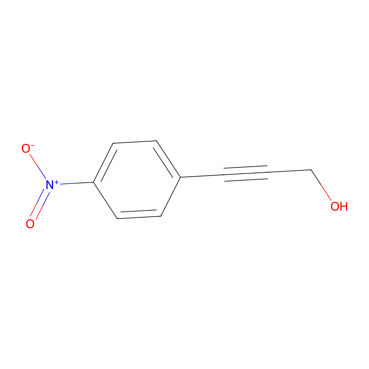 3-(4-Nitrophenyl)prop-2-yn-1-ol molecular structure, CAS 61266-32-8