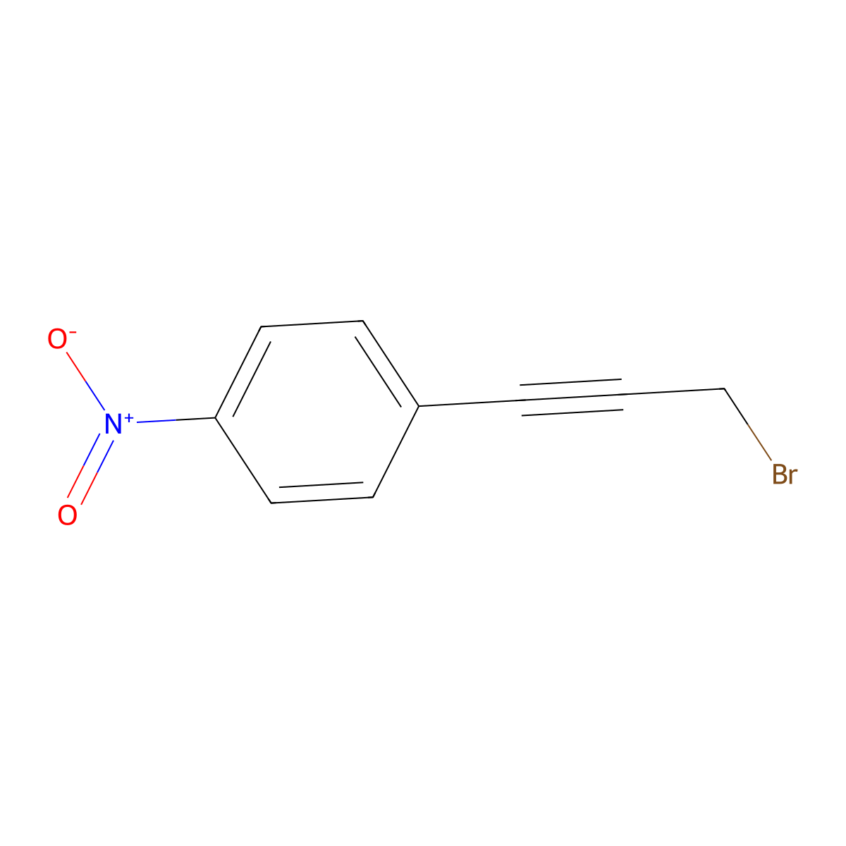 1-(3-Bromoprop-1-yn-1-yl)-4-nitrobenzene molecular structure, CAS 61266-34-0