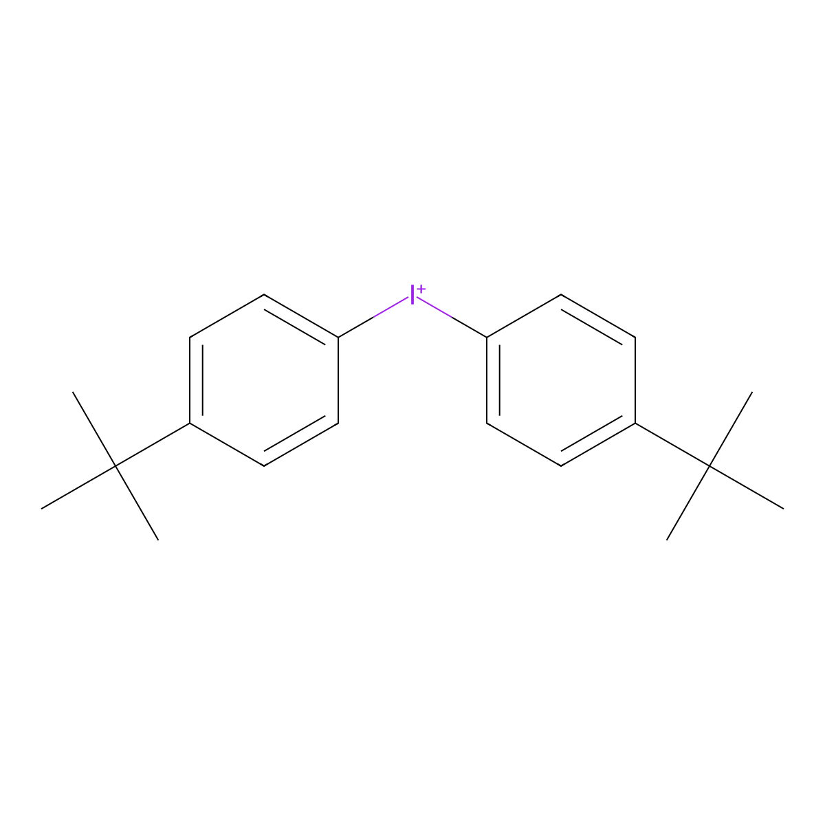 bis[4-(1,1-dimethylethyl)phenyl]-Iodonium molecular structure, CAS 61267-44-5