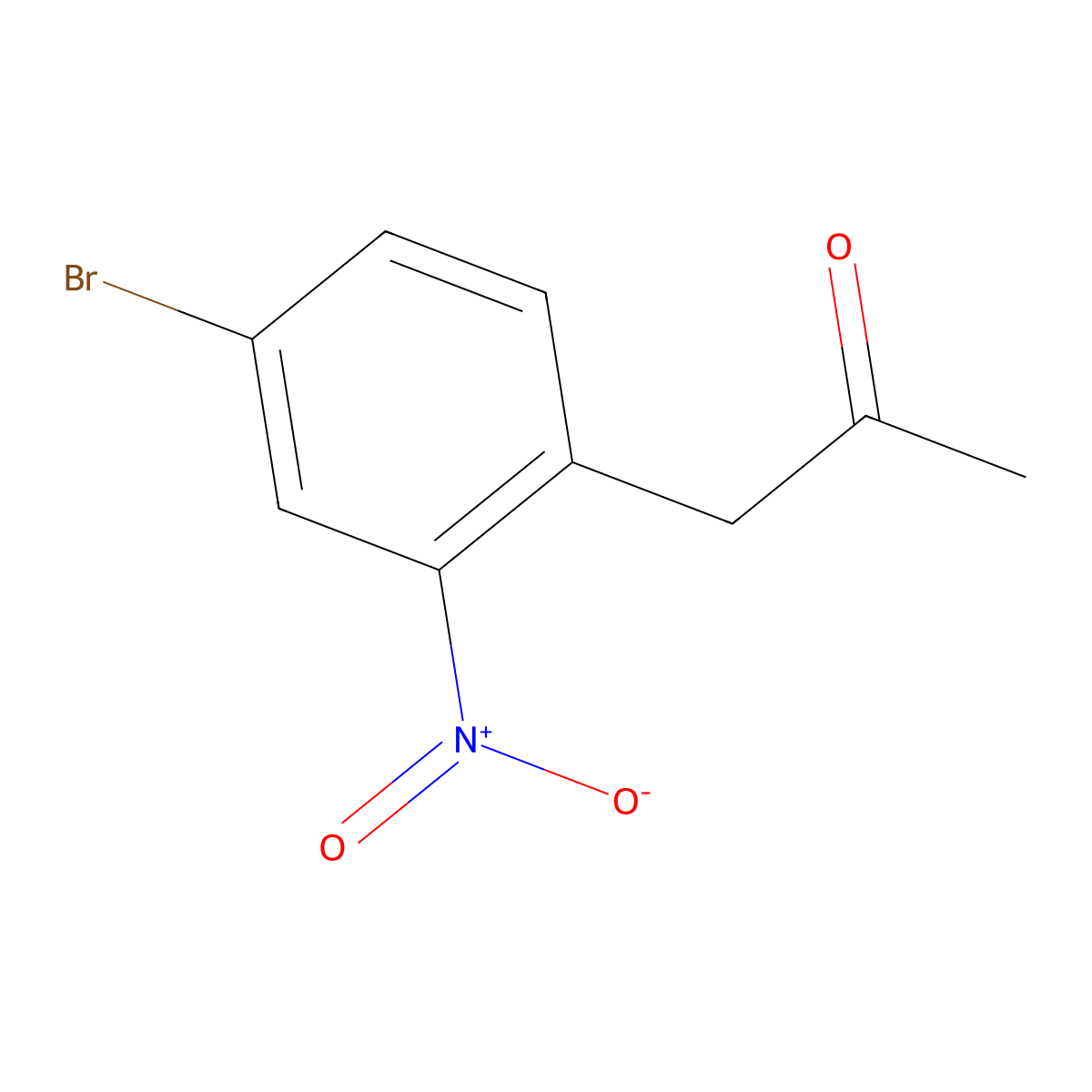 1-(4-Bromo-2-nitrophenyl)propan-2-one molecular structure, CAS 6127-15-7