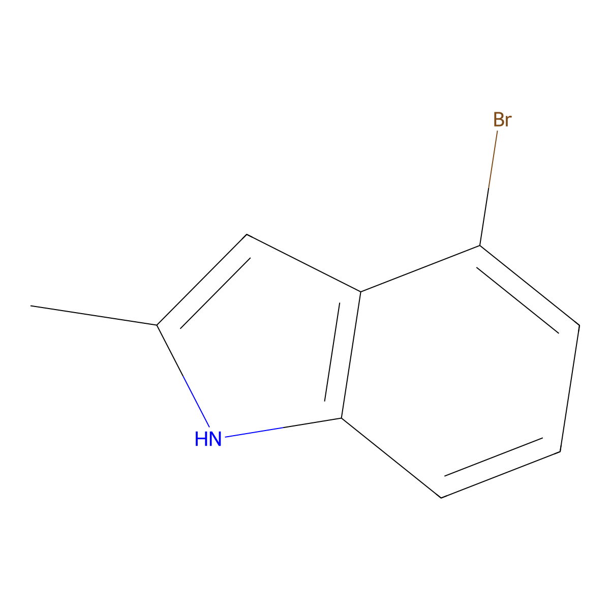 4-Bromo-2-methyl-1H-indole molecular structure, CAS 6127-18-0