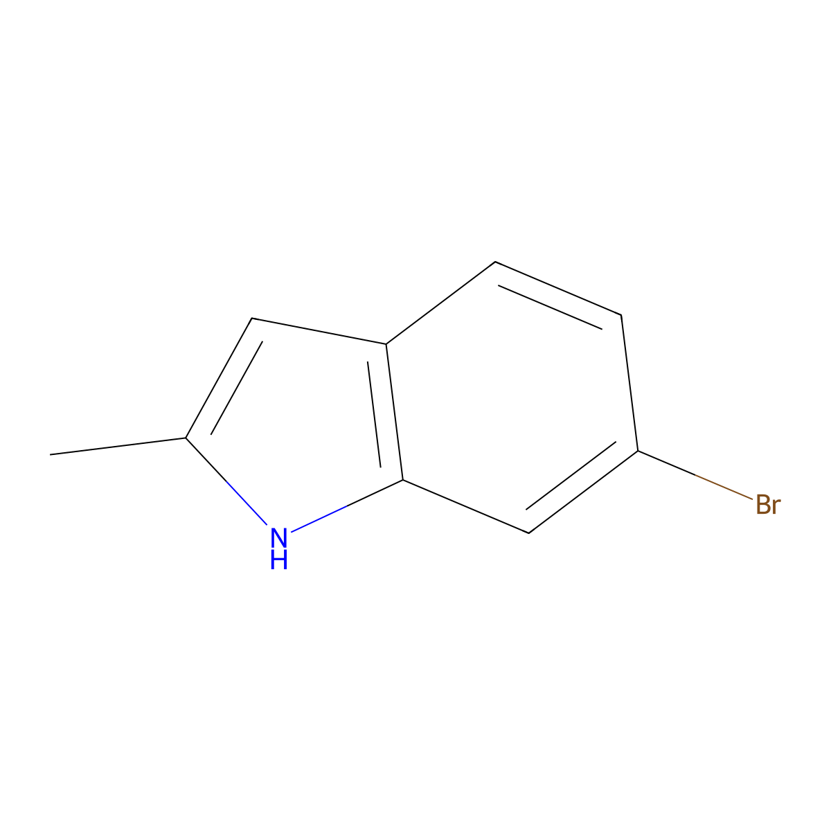 6-Bromo-2-methyl-1h-indole molecular structure, CAS 6127-19-1