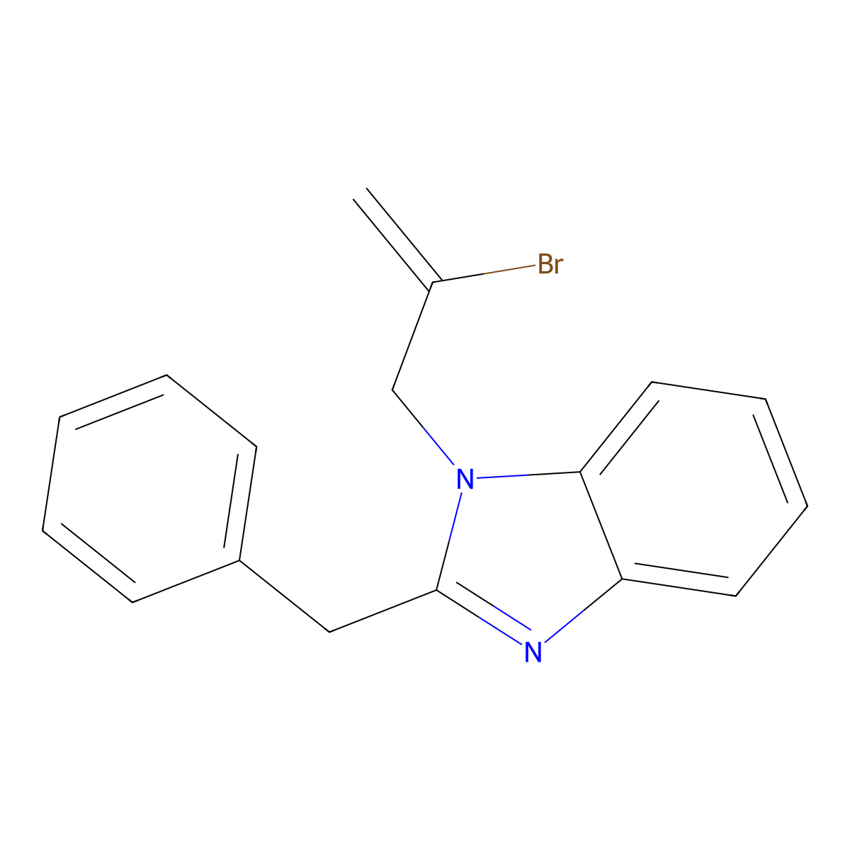 2-Benzyl-1-(2-bromo-allyl)-1H-benzoimidazole molecular structure, CAS 6127-83-9