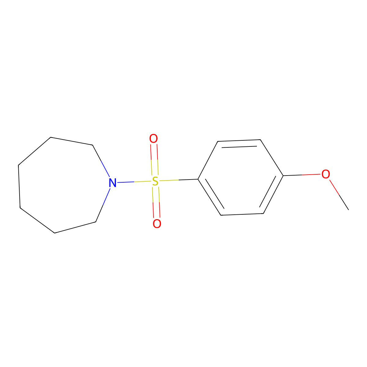 1-(4-Methoxyphenyl)sulfonylazepane molecular structure, CAS 6127-94-2