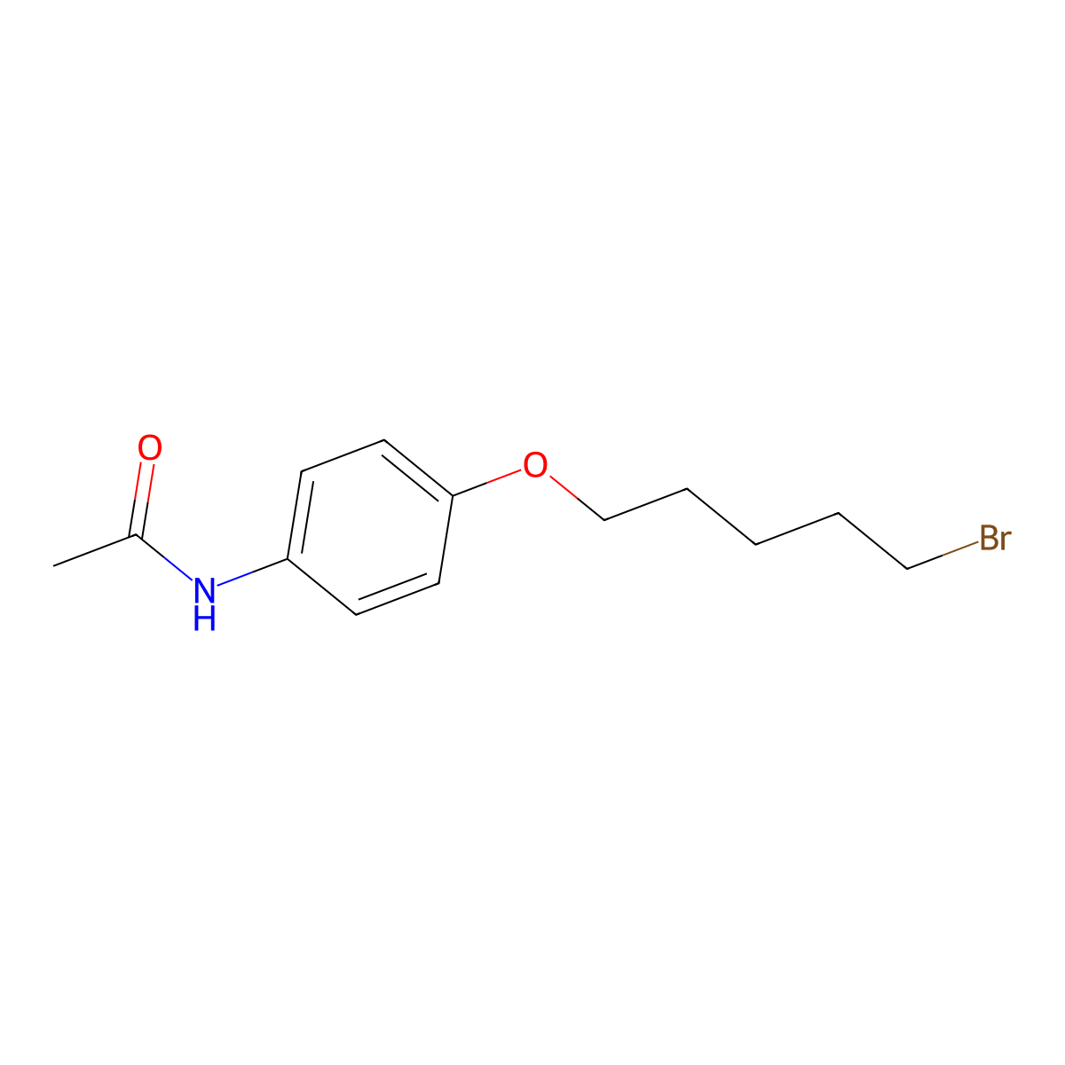 Acetamide, N-[4-[(5-bromopentyl)oxy]phenyl]- molecular structure, CAS 61270-22-2