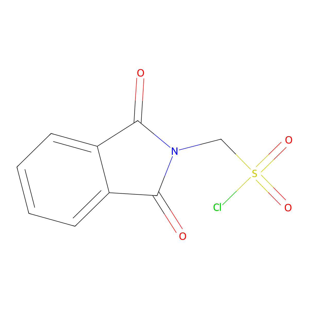 (1,3-dioxo-2,3-dihydro-1H-isoindol-2-yl)methanesulfonyl chloride molecular structure, CAS 61271-03-2