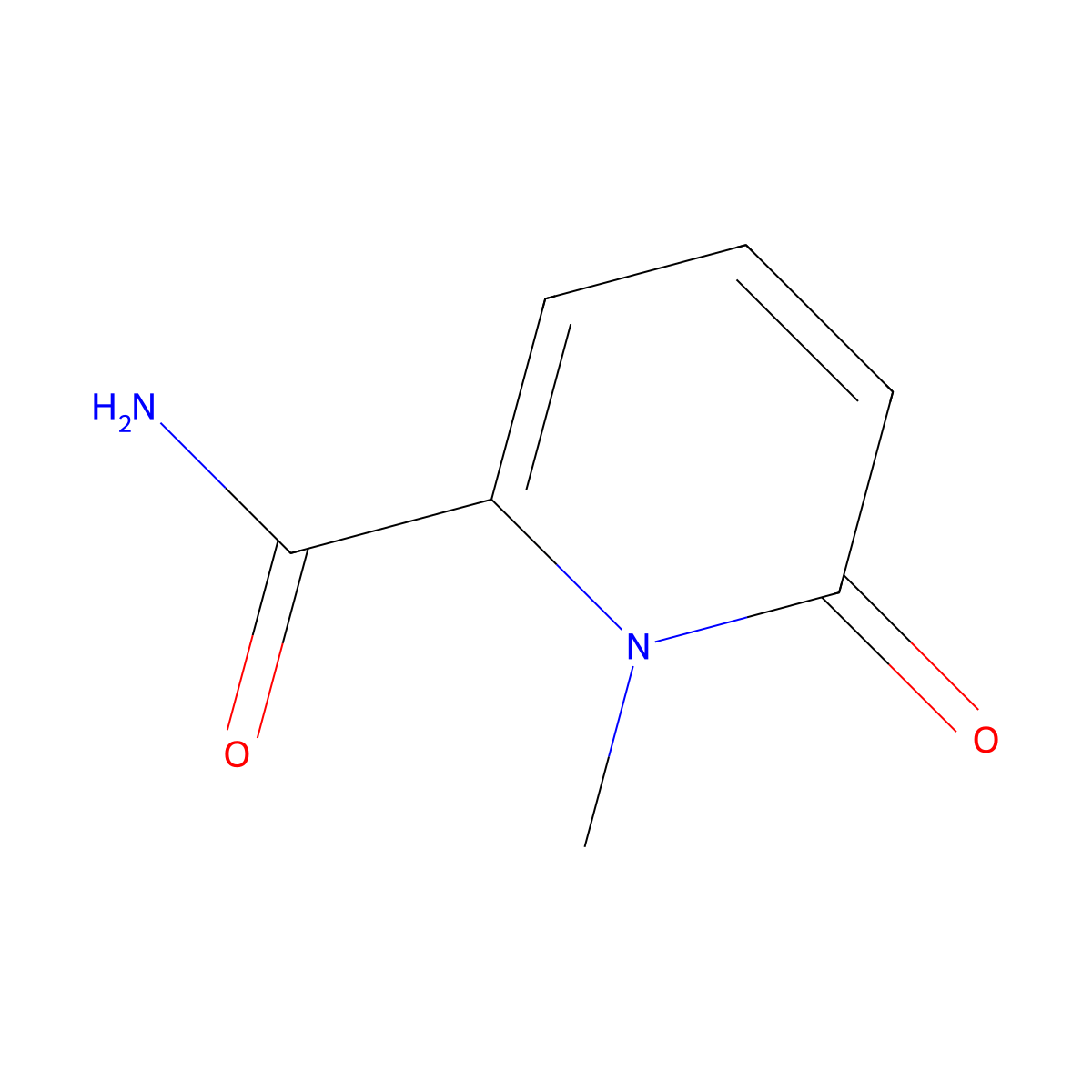 1-Methyl-6-oxo-1,6-dihydropyridine-2-carboxamide molecular structure, CAS 61272-29-5