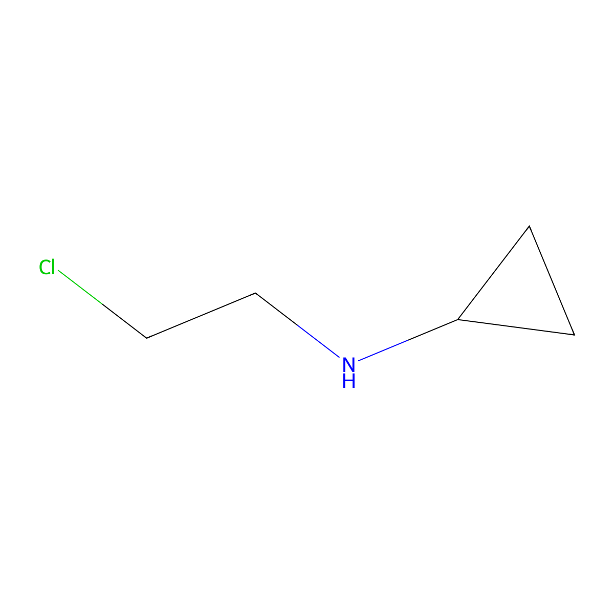 N-(2-Chloroethyl)cyclopropanamine molecular structure, CAS 61272-38-6